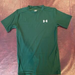 Under Armour Men's Green Heat Gear Compression T-Shirt. Size Large.